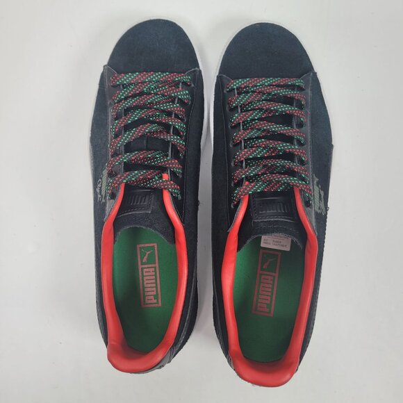 Puma Clyde Women's Black & Red Sneaker 365589-01 US Size 8.5 - Picture 5 of 8